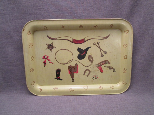 Lot De 2 Plateaux Vintage Massilly En Métal - Motif Chat - Fabrication Française
